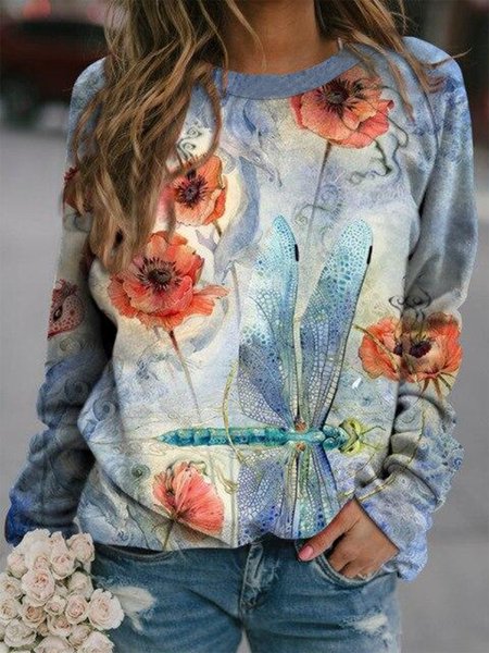 

Dragonfly Vacation Raglan Sleeve Sweatshirt, Blue, Sweatshirts & Hoodies