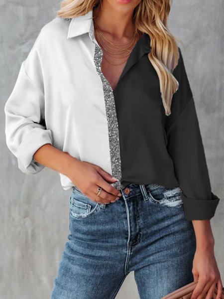 

Party Color Block Shirts & Tops, Black, Shirts & Blouses