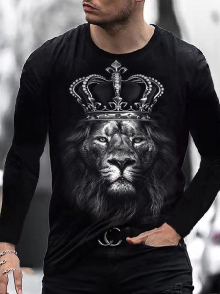 

Men's Lion Short Sleeve Tee, Men's Top