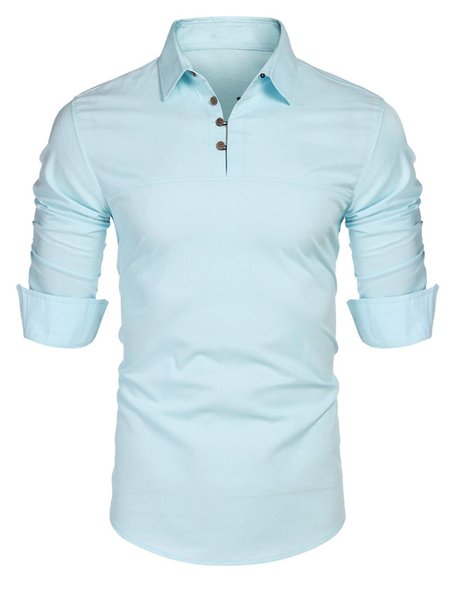 

Men's Plain Cotton Shirt, Lightblue, Men's t-shirts