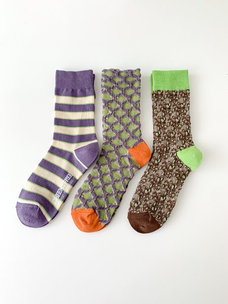 

3 Pairs Of Literary Retro Court Style Socks, As picture, Socks