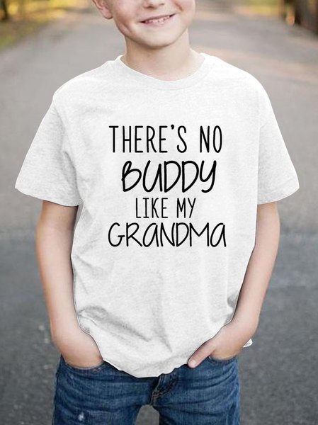 

There's No Buddy Like My Grandma Cotton Children's T-shirt, White, Kids