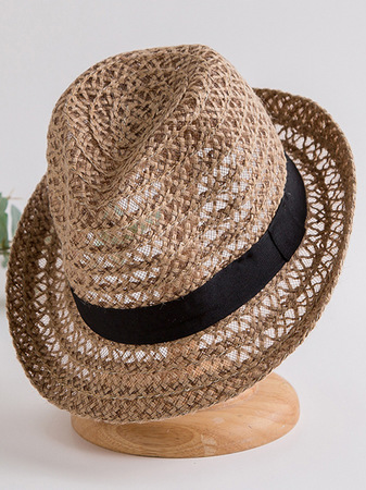 Men's Linen Sunscreen Mesh Hat, Light coffee, Men's Accessories