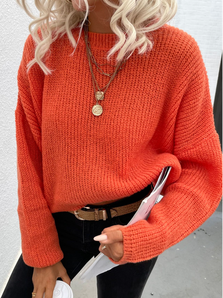 

Vintage Yarn/Wool Yarn Sweater, Orange, Sweaters