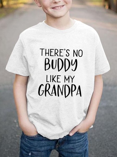 

There's No Buddy Like My Grandpa Cotton Children's T-shirt, White, T-shirts