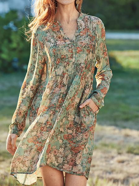 

Plus size Butterfly Printed Casual Dresses, Multicolor, Mini Dresses