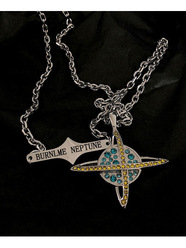

Men and Women Diamond Cosmic Planet Necklace, As picture, Men Necklaces