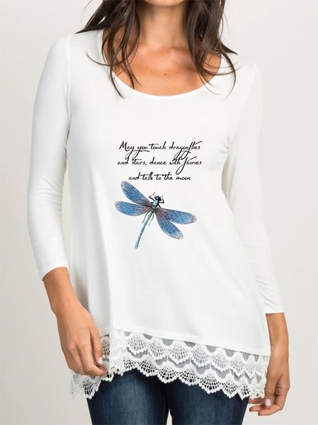 

Valentine Heart Long Sleeve Casual V Neck Shirts & Tops, White, T-Shirts