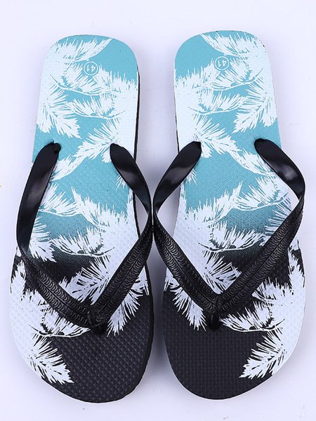 

Men's Beach Pattern Flip Flops, Color2, Flats & Loafers