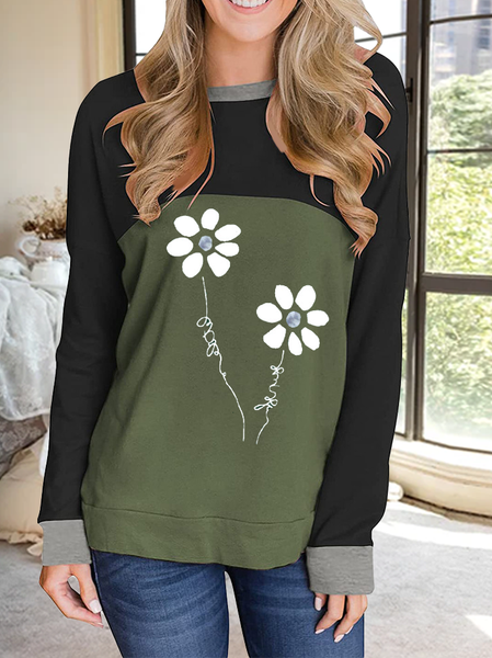 

Casual Ombre Loosen Shirts & Tops, Green, Tops