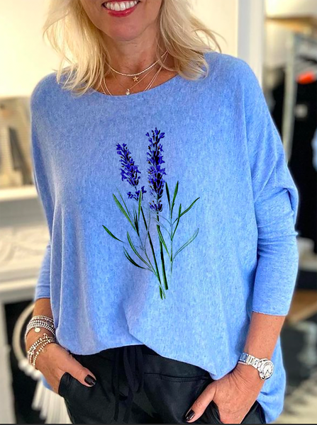 

Plus size Printed Casual Shirts & Tops, Blue, Tops