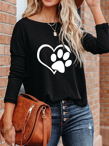 

Plus size Long Sleeve Casual Shirts & Tops, Black, T-Shirts