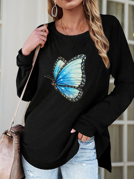 

Casual Shirts & Tops, Black butterfly, Tops
