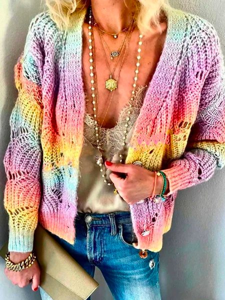 

Loosen Yarn/Wool Yarn Casual Sweater, Multicolor, Knitwear & Sweaters