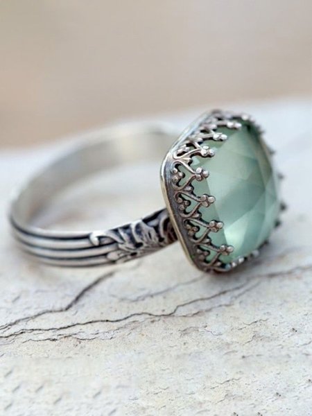 

JFN Moonstone Square Vintage Ring, As picture, Rings
