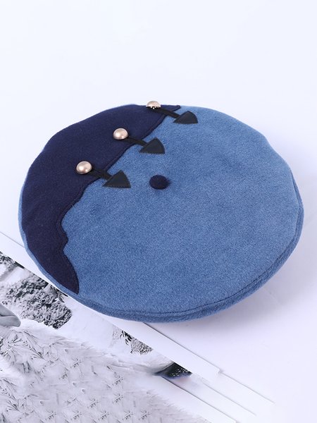 

Elegant Pearl Beret, Purplish blue, Women Hats