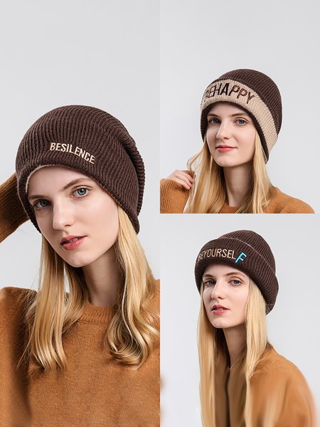 

Knitted Warm Hat, Coffee, Women Hats