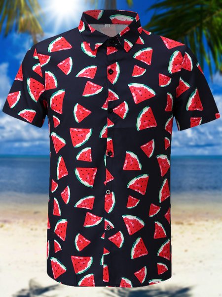 

Men's Hawaiian Holiday Casual Short Sleeve Shirt, Men's Floral shirt