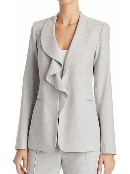 

Long Sleeve Gray Elegant Blazers, Blazers