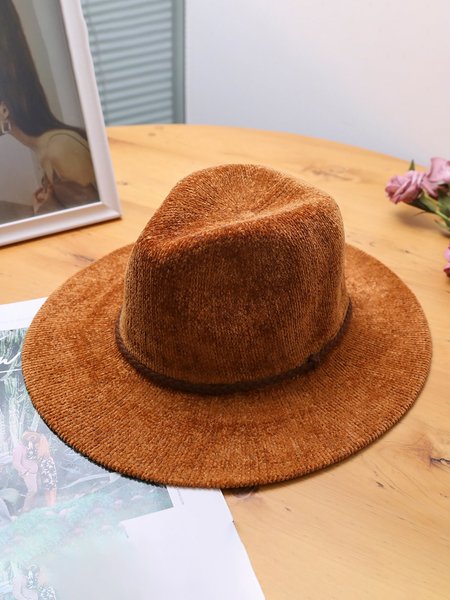 

Chenille Retro Floppy Hat, Orange, Women Hats