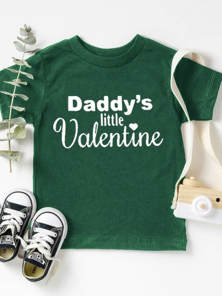 

Daddy‘s Little Valentine Child's T-shirt, Green, Kids