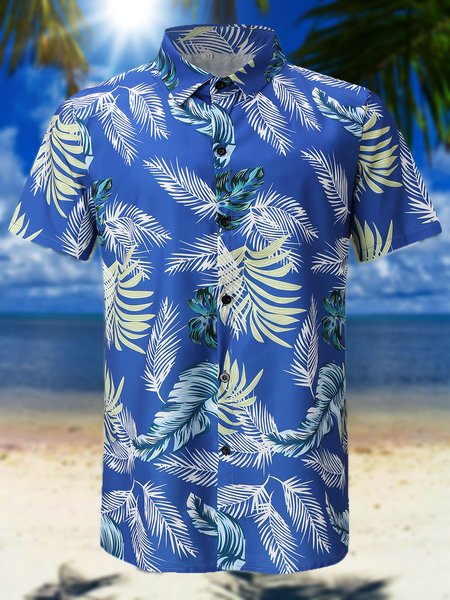 

Men's Casual Hawaiian Short Sleeve Shirt, Color2, Men's Floral shirt