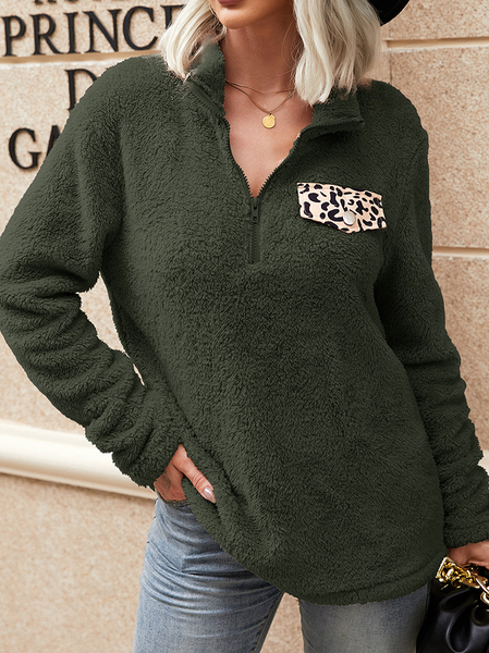 

Plain Casual Loosen Sweatshirt, Army green, Sweatshirts & Hoodies