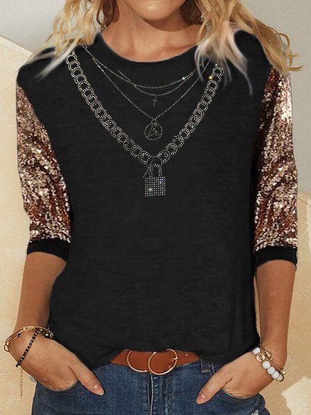 

Party Glitter-finished Shirts & Tops, Black, Tops