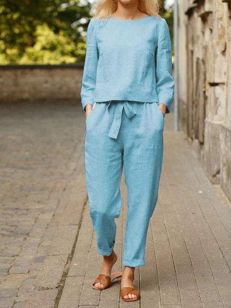 

Casuale Dritto Girocollo Suits, Blu, Suit