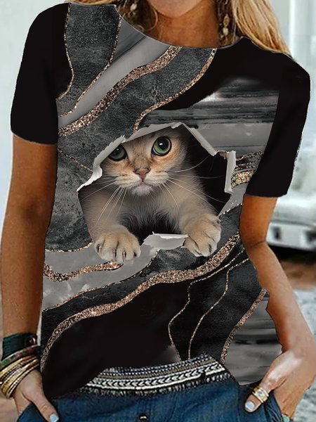 

Solid Casual V Neck Shirts & Tops, Black, Tops