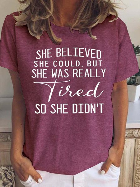 

She Believed She Could Women's T-shirt, Wine red, T-shirts