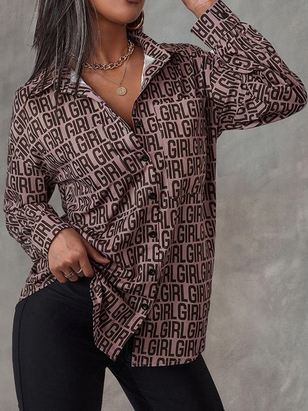 

Buttoned Casual Loosen Blouse, Black, Blouses & Shirts