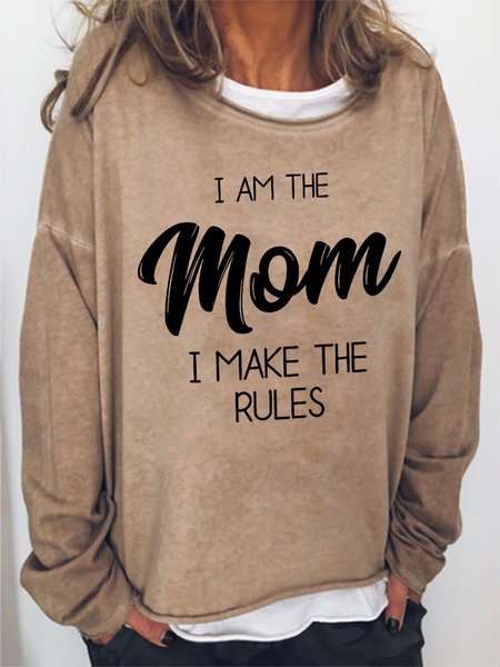 

I Am The Mom I Make The Rules Women's Sweatshirts, Light brown, Hoodies&Sweatshirts