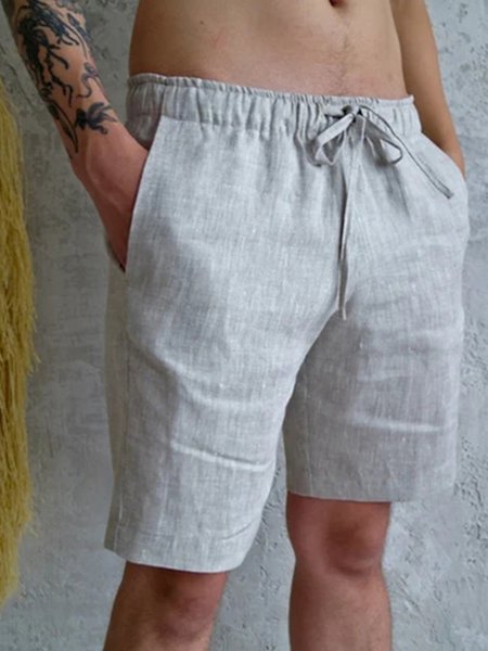 American leisure Based linen Trousers, Gray, Men's shorts
