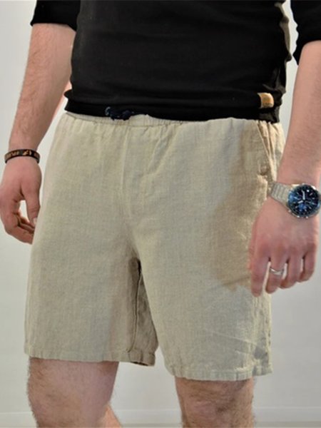 

Khaki leisure Based American linen Shorts, Men's shorts