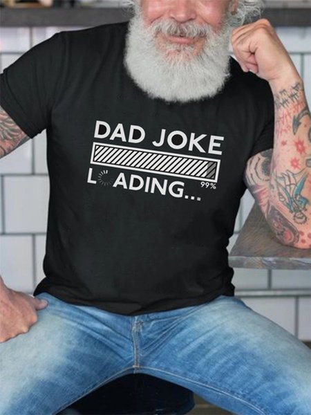 

Funny (Dad Jokes, load) in The letter, T-Shirt, Black, T-Shirts