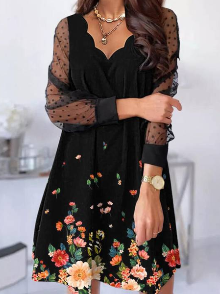 

Loosen Casual Weaving Dress, Black, Mini Dresses