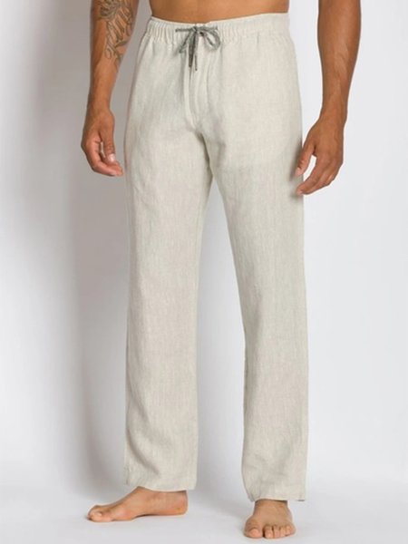 

Khaki leisure Based American linen Trousers, Men's pants