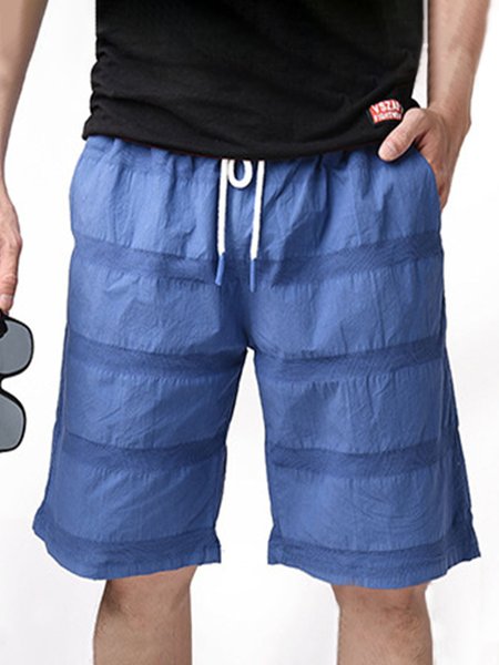 

Mens Casual Breathable Hawaiian Beach Shorts, Blue, Men's shorts