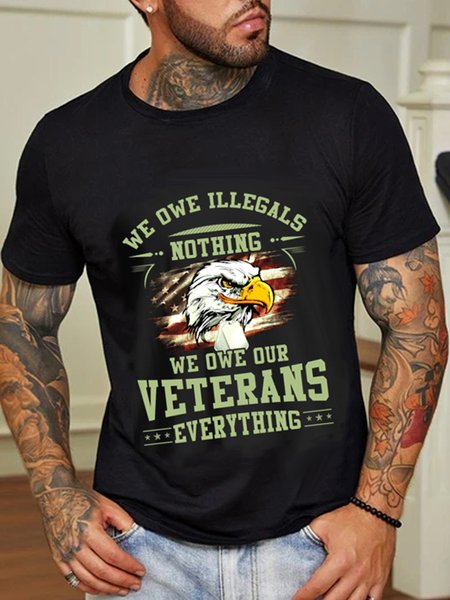 

"We Don't Owe Anything To Illegal People" T-shirt, Black, Men's t-shirts