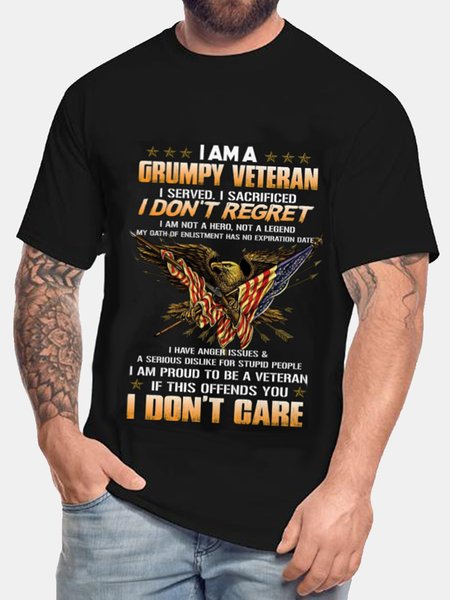 

"I Am A Grumpy Veteran" T-shirt, Black, T-Shirts