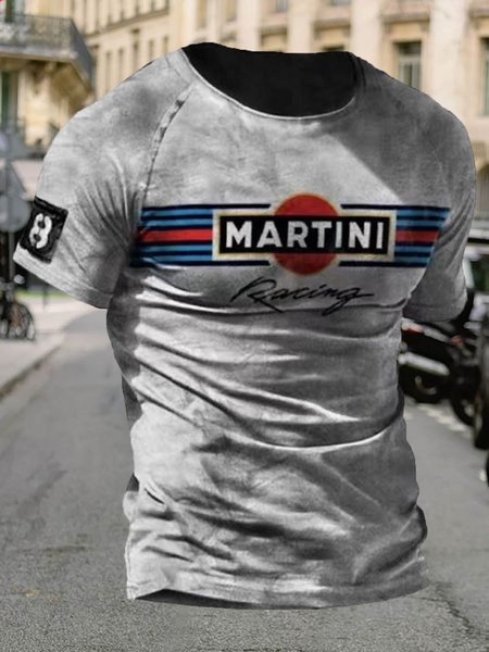 Men's Monogram Short-sleeved Tee, As picture, T-shirt