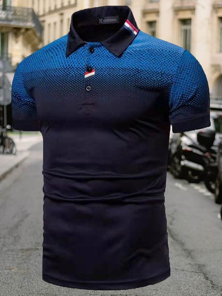 

Men's Casual Short Sleeve Polo, Deep blue, polo