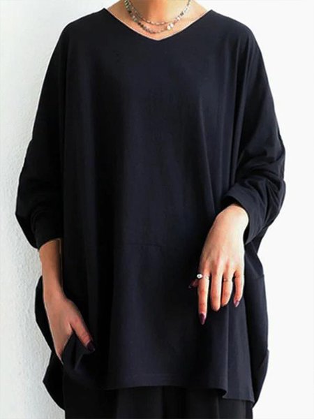 

Loosen Off Shoulder Casual Daily Top, Black, Tops