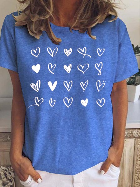

Valentines Day Casual T-shirt, Light blue, T-shirts