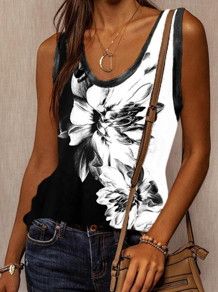 

Vacation Cotton Blends Regular Fit Vests, Black, Tanks & Camis
