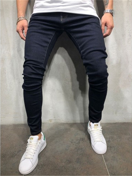 

Men's Slim-Fit Washed Jeans, Black, Pants