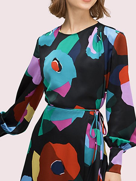 

Daily Floral Loosen Long Sleeve Top, Multicolor, Blouses and Shirts