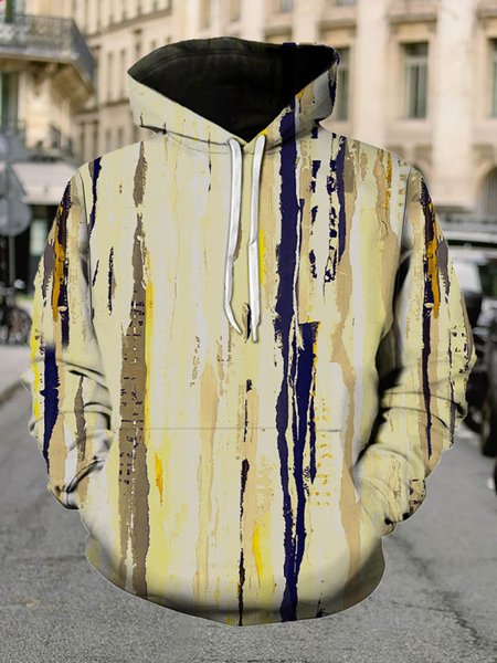 Men's Graffiti Pattern Casual Hooded Hoodie, Color2, T-shirt