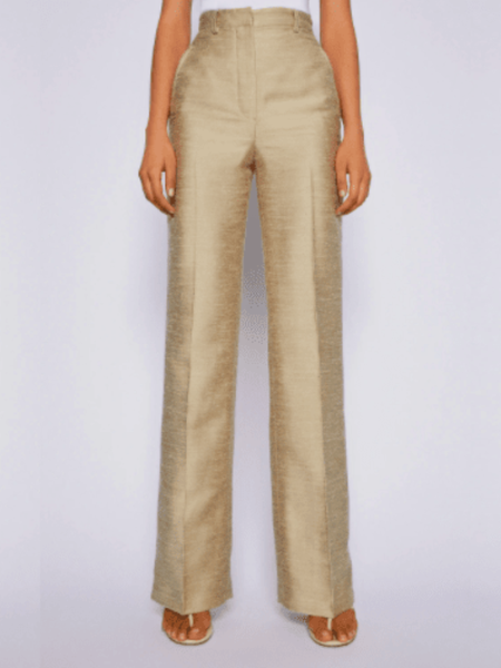 

Spring Regular Fit Daily Straight Leg Zipper fly Pants, Golden, Pants